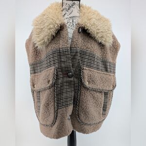 Free People Ollie Plaid And Sherpa Vest